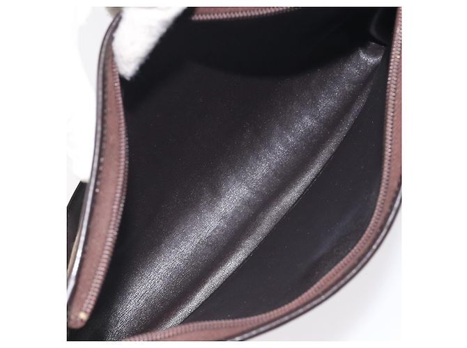 Borsa a Spalla in Tela Trotter Christian Dior Marrone Auth 131559 - vista 12