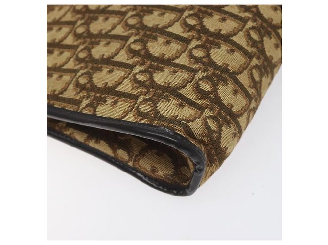 Borsa a Spalla in Tela Trotter Christian Dior Marrone Auth 131559 - vista 16