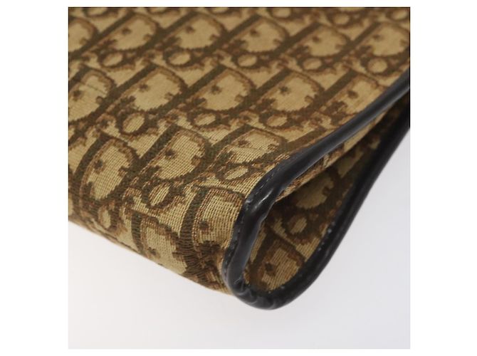 Borsa a Spalla in Tela Trotter Christian Dior Marrone Auth 131559 - vista 9