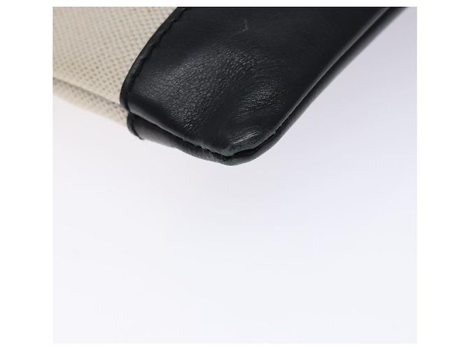 Borsa Clutch BALENCIAGA in tela e pelle bianca e nera 373834 Auth gh296 Nero Bianco - vista 14