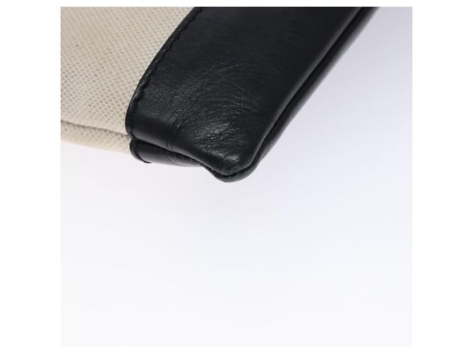 Borsa Clutch BALENCIAGA in tela e pelle bianca e nera 373834 Auth gh296 Nero Bianco - vista 16