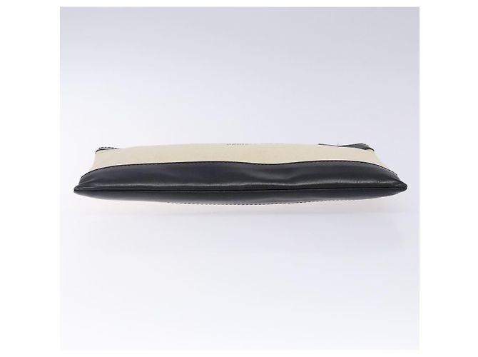 Borsa Clutch BALENCIAGA in tela e pelle bianca e nera 373834 Auth gh296 Nero Bianco - vista 6
