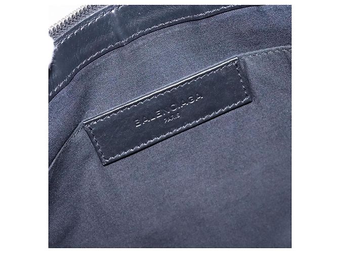 Borsa Clutch BALENCIAGA in tela e pelle bianca e nera 373834 Auth gh296 Nero Bianco - vista 9