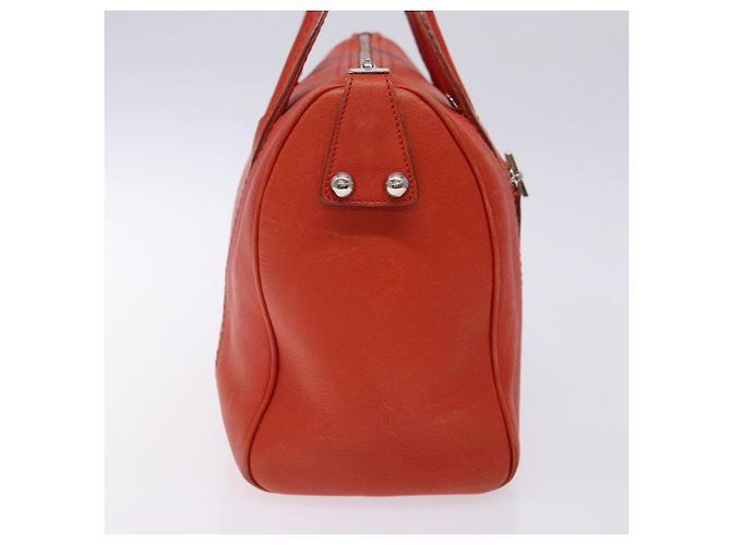 Borsa a mano in pelle arancione e argento Salvatore Ferragamo Auth gh313 - vista 3