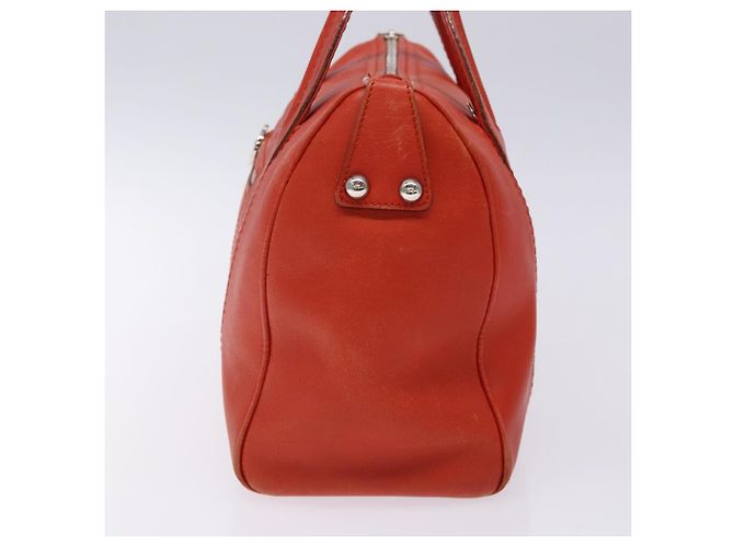 Borsa a mano in pelle arancione e argento Salvatore Ferragamo Auth gh313 - vista 4
