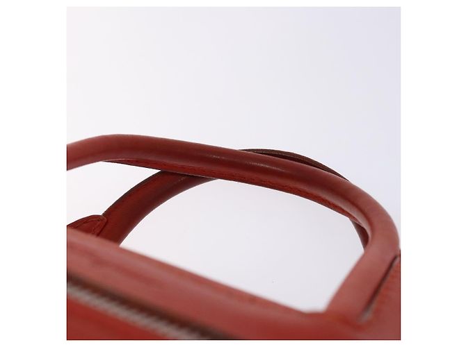 Borsa a mano in pelle arancione e argento Salvatore Ferragamo Auth gh313 - vista 8