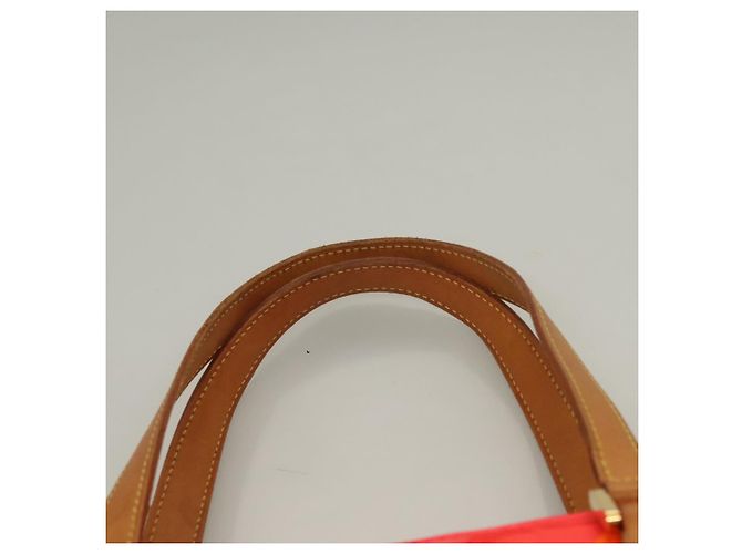 LOUIS VUITTON Borsa a Mano Houston Monogram Vernis Fluo Arancione M91935 Auth 131452 Rosa - vista 14