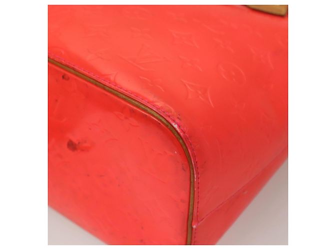LOUIS VUITTON Borsa a Mano Houston Monogram Vernis Fluo Arancione M91935 Auth 131452 Rosa - vista 18