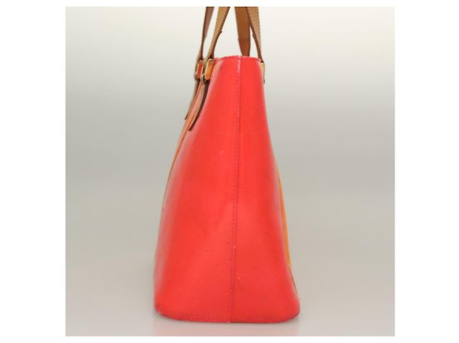 LOUIS VUITTON Borsa a Mano Houston Monogram Vernis Fluo Arancione M91935 Auth 131452 Rosa - vista 3