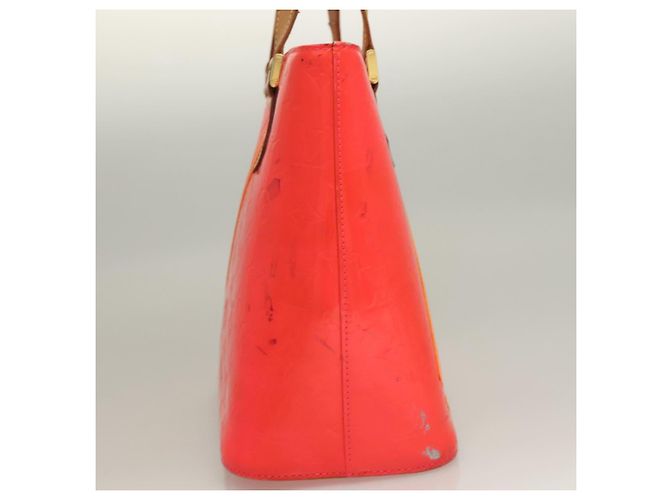 LOUIS VUITTON Borsa a Mano Houston Monogram Vernis Fluo Arancione M91935 Auth 131452 Rosa - vista 4