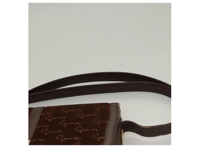 Borsa a Spalla GIVENCHY in Camoscio Marrone Oro Auth bs27977 D'oro - vista 14