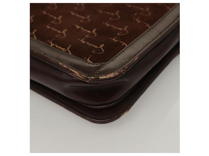 Borsa a Spalla GIVENCHY in Camoscio Marrone Oro Auth bs27977 D'oro - vista 17