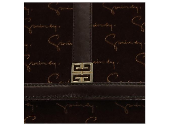 Borsa a Spalla GIVENCHY in Camoscio Marrone Oro Auth bs27977 D'oro - vista 18