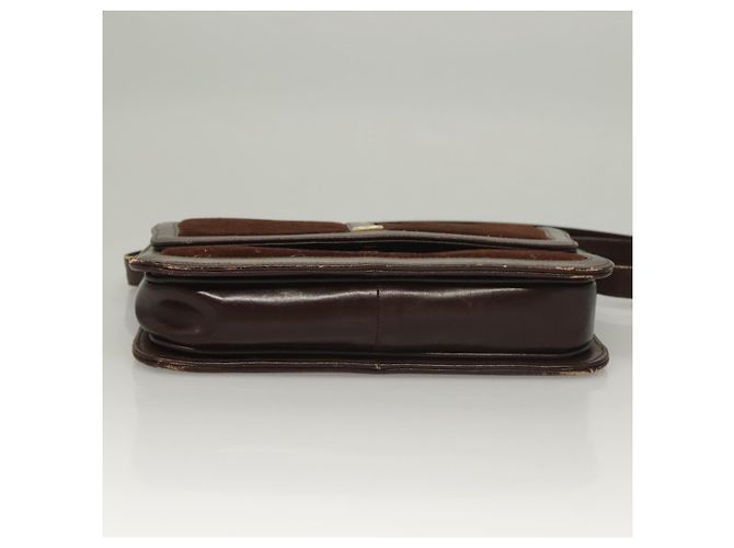Borsa a Spalla GIVENCHY in Camoscio Marrone Oro Auth bs27977 D'oro - vista 5