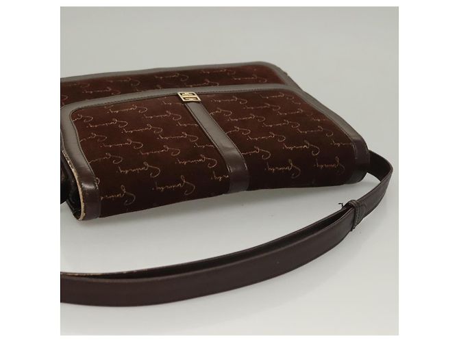 Borsa a Spalla GIVENCHY in Camoscio Marrone Oro Auth bs27977 D'oro - vista 6