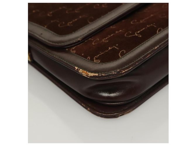 Borsa a Spalla GIVENCHY in Camoscio Marrone Oro Auth bs27977 D'oro - vista 9