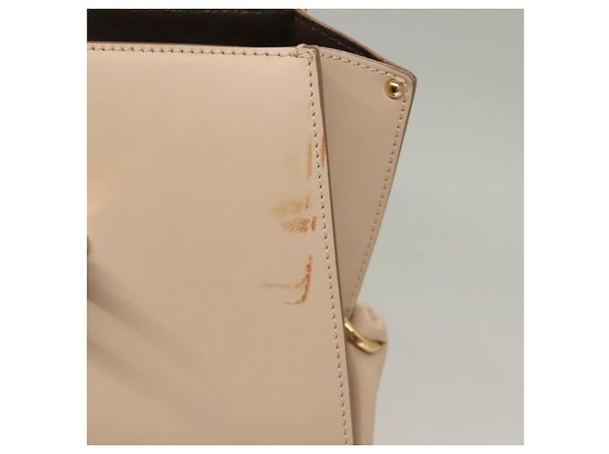 Borsa a mano in pelle Salvatore Ferragamo Gancini Sofia 2 in 1 Beige Oro Auth 131462 D'oro - vista 10