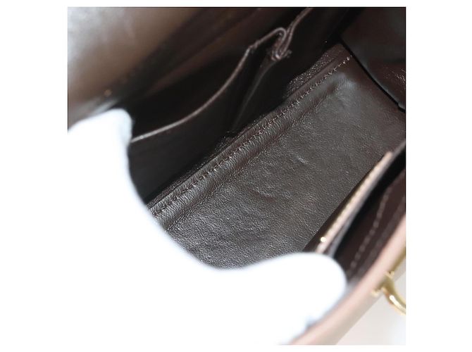 Borsa a mano in pelle Salvatore Ferragamo Gancini Sofia 2 in 1 Beige Oro Auth 131462 D'oro - vista 11