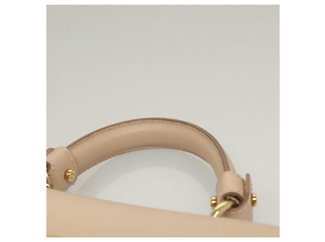 Borsa a mano in pelle Salvatore Ferragamo Gancini Sofia 2 in 1 Beige Oro Auth 131462 D'oro - vista 14