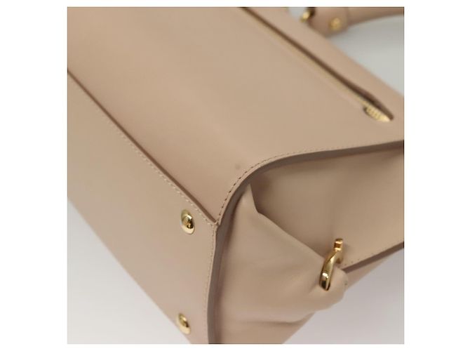 Borsa a mano in pelle Salvatore Ferragamo Gancini Sofia 2 in 1 Beige Oro Auth 131462 D'oro - vista 18