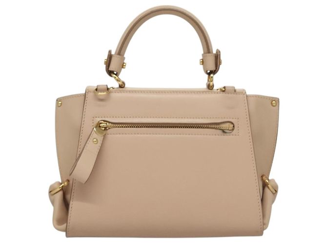 Borsa a mano in pelle Salvatore Ferragamo Gancini Sofia 2 in 1 Beige Oro Auth 131462 D'oro - vista 2