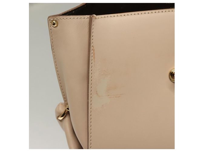 Borsa a mano in pelle Salvatore Ferragamo Gancini Sofia 2 in 1 Beige Oro Auth 131462 D'oro - vista 21