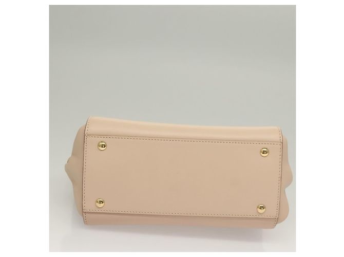 Borsa a mano in pelle Salvatore Ferragamo Gancini Sofia 2 in 1 Beige Oro Auth 131462 D'oro - vista 6