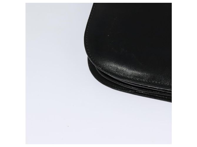 Céline Borsa a Spalla CELINE in Pelle Nera Oro Auth 131641 Nero D'oro - vista 16