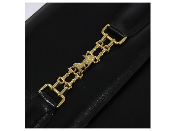 Céline Borsa a Spalla CELINE in Pelle Nera Oro Auth 131641 Nero D'oro - vista 18