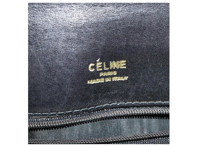 Céline Borsa a Spalla CELINE in Pelle Nera Oro Auth 131641 Nero D'oro - vista 19