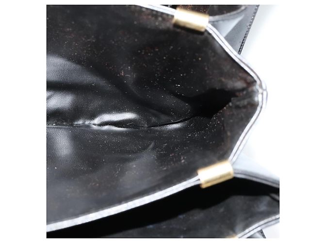 Céline Borsa a Spalla CELINE in Pelle Nera Oro Auth 131641 Nero D'oro - vista 20