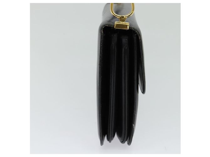 Céline Borsa a Spalla CELINE in Pelle Nera Oro Auth 131641 Nero D'oro - vista 3
