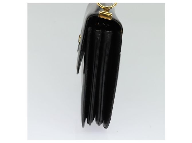 Céline Borsa a Spalla CELINE in Pelle Nera Oro Auth 131641 Nero D'oro - vista 4