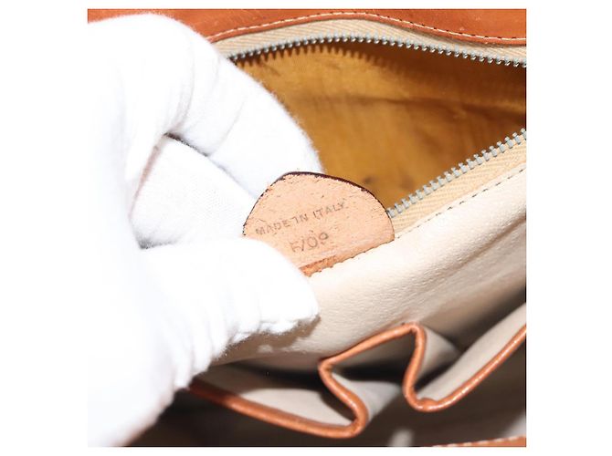 Céline Bolsa de ombro em lona Macadam CELINE em couro PVC marrom dourado Auth 131477 - vista 12