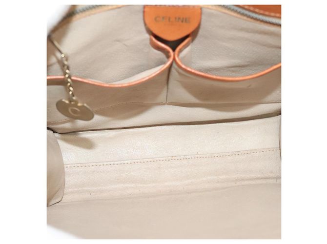 Céline Bolsa de ombro em lona Macadam CELINE em couro PVC marrom dourado Auth 131477 - vista 9