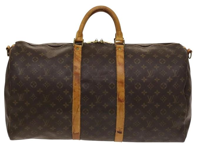 LOUIS VUITTON Monogram Keepall Bandouliere 55 Borsa Boston M41414 LV Auth 127999 Monogramma - vista 13