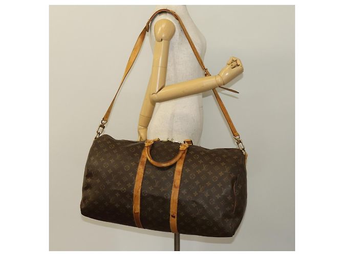 LOUIS VUITTON Monogram Keepall Bandouliere 55 Borsa Boston M41414 LV Auth 127999 Monogramma - vista 22
