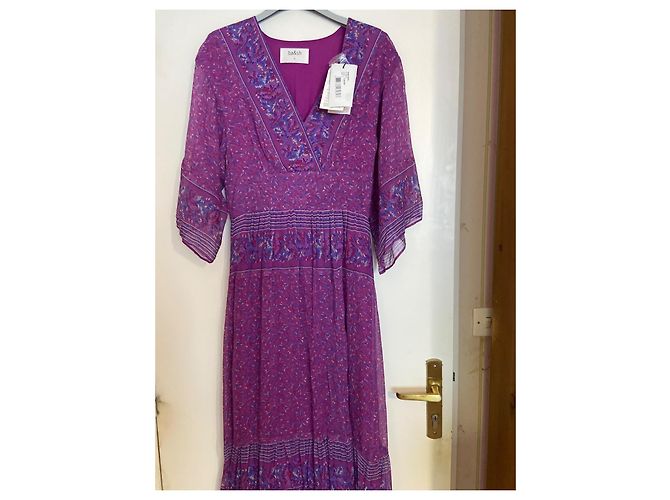 Vestido Ba&Sh Maya de viscosa morado Púrpura - vista 11