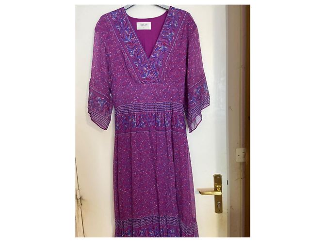 Vestido Ba&Sh Maya de viscosa morado Púrpura - vista 4