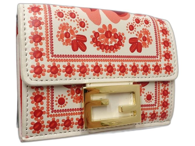 Billetera Micro Compacta Baguette Fendi Roja Crudo - vista 2