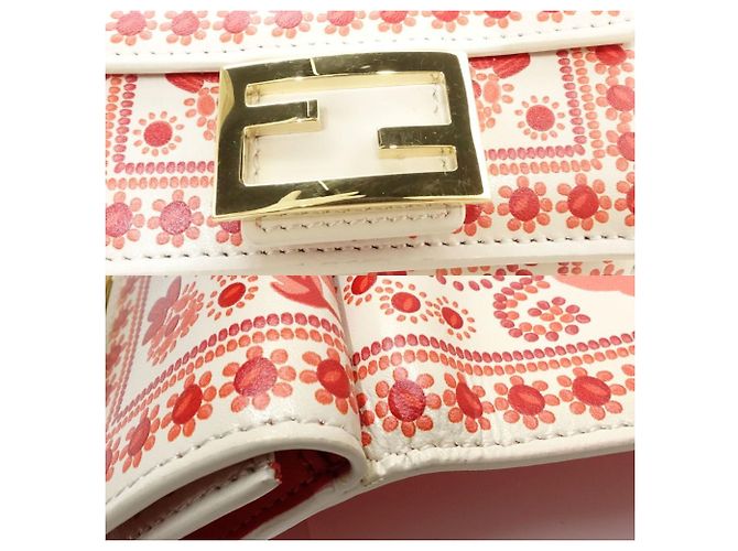 Billetera Micro Compacta Baguette Fendi Roja Crudo - vista 5
