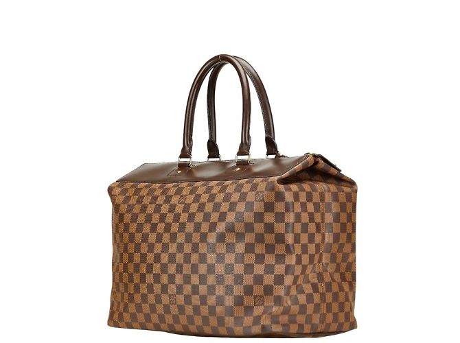 Borsa Boston Damier Greenwich PM Louis Vuitton Marrone - vista 2