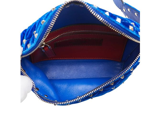 Borsa a vita Valentino Rockstud Blu - vista 5