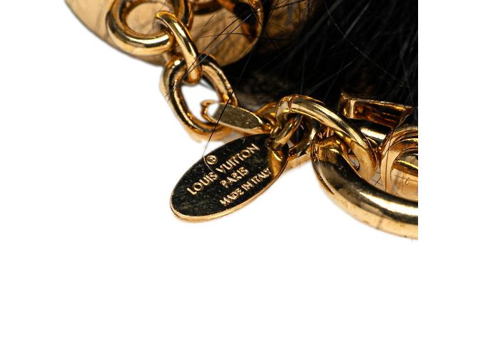 Portachiavi in peluche a bolle Louis Vuitton Nero D'oro - vista 3