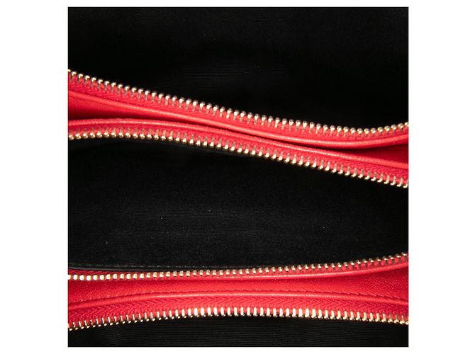 Saint Laurent Rote Diamant-gestepptes Lammleder Angie Kette Tasche - Ansicht 4