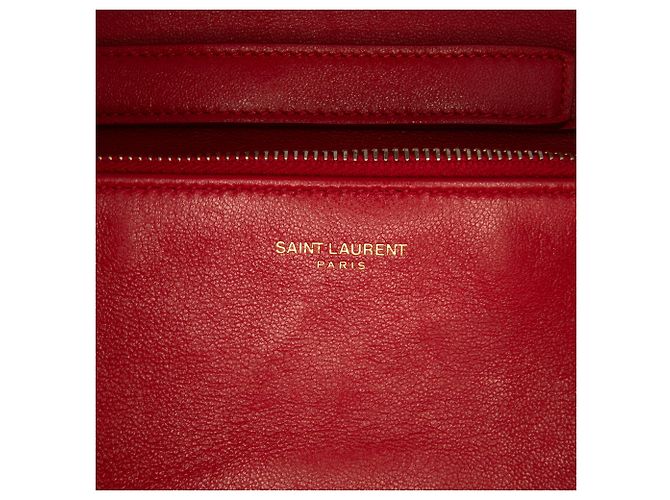 Saint Laurent Rote Diamant-gestepptes Lammleder Angie Kette Tasche - Ansicht 5