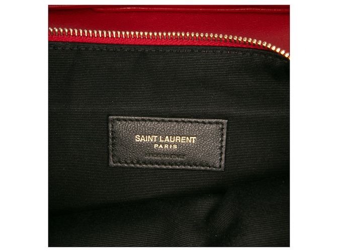 Saint Laurent Rote Diamant-gestepptes Lammleder Angie Kette Tasche - Ansicht 6