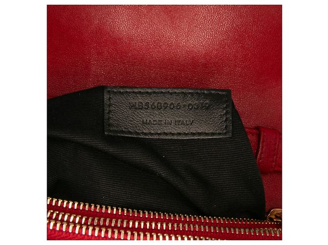 Saint Laurent Rote Diamant-gestepptes Lammleder Angie Kette Tasche - Ansicht 7