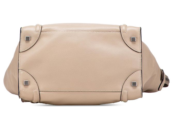 Céline Celine Mini Luggage Tote in pelle di vitello Beige - vista 3