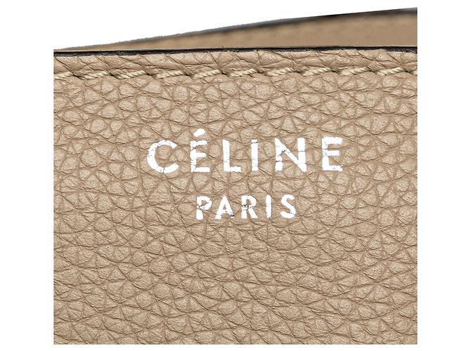 Céline Celine Mini Luggage Tote in pelle di vitello Beige - vista 5
